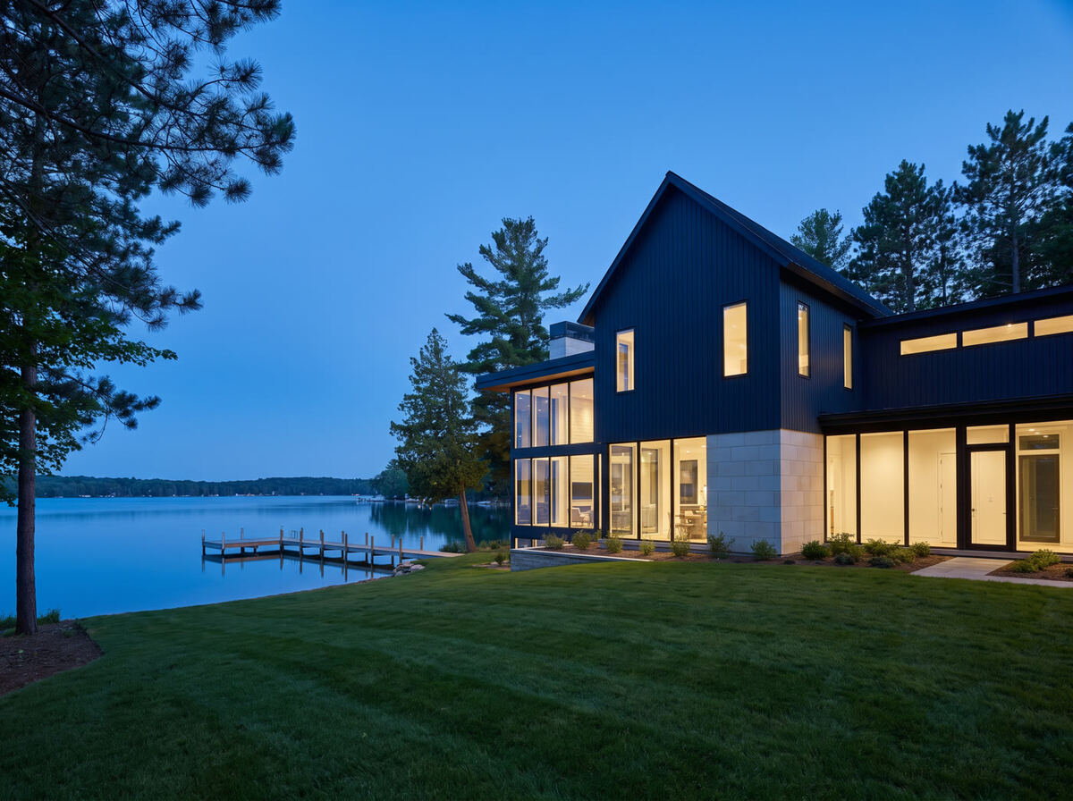 Luxury modern lakefront home